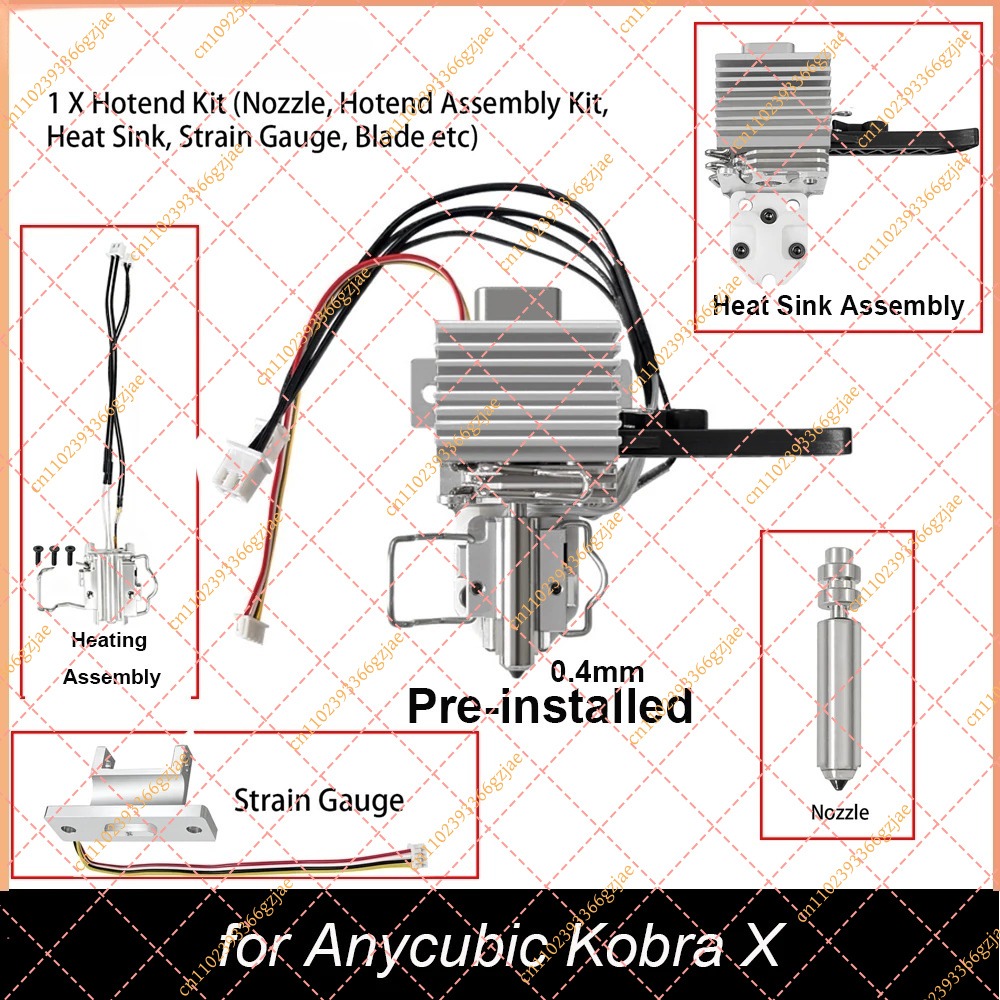 Hotend 0.4Mm - 0.4mm Pre-Installed Hotend Kit for Anycubic