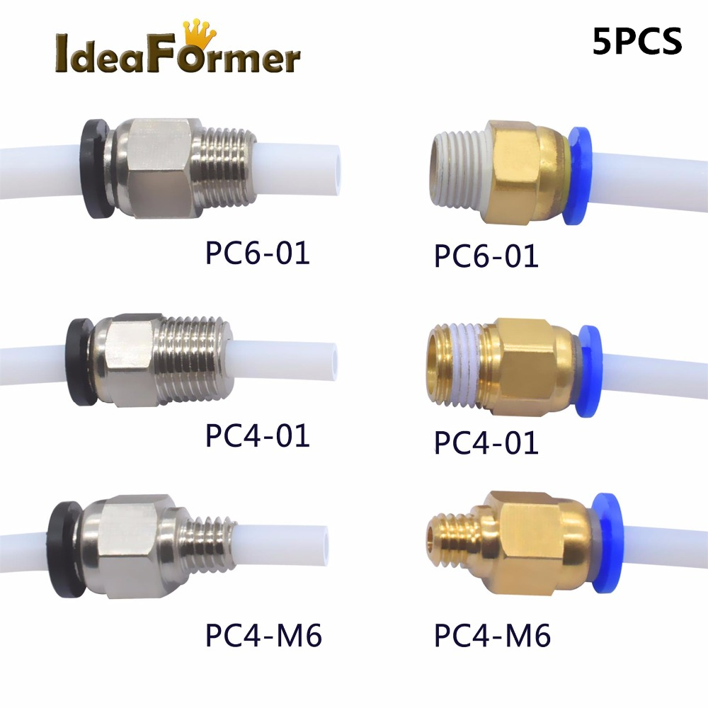 Filament 1.75 - 5pcs Quick Fitting PC4-01 PC6-01 PC4-M6