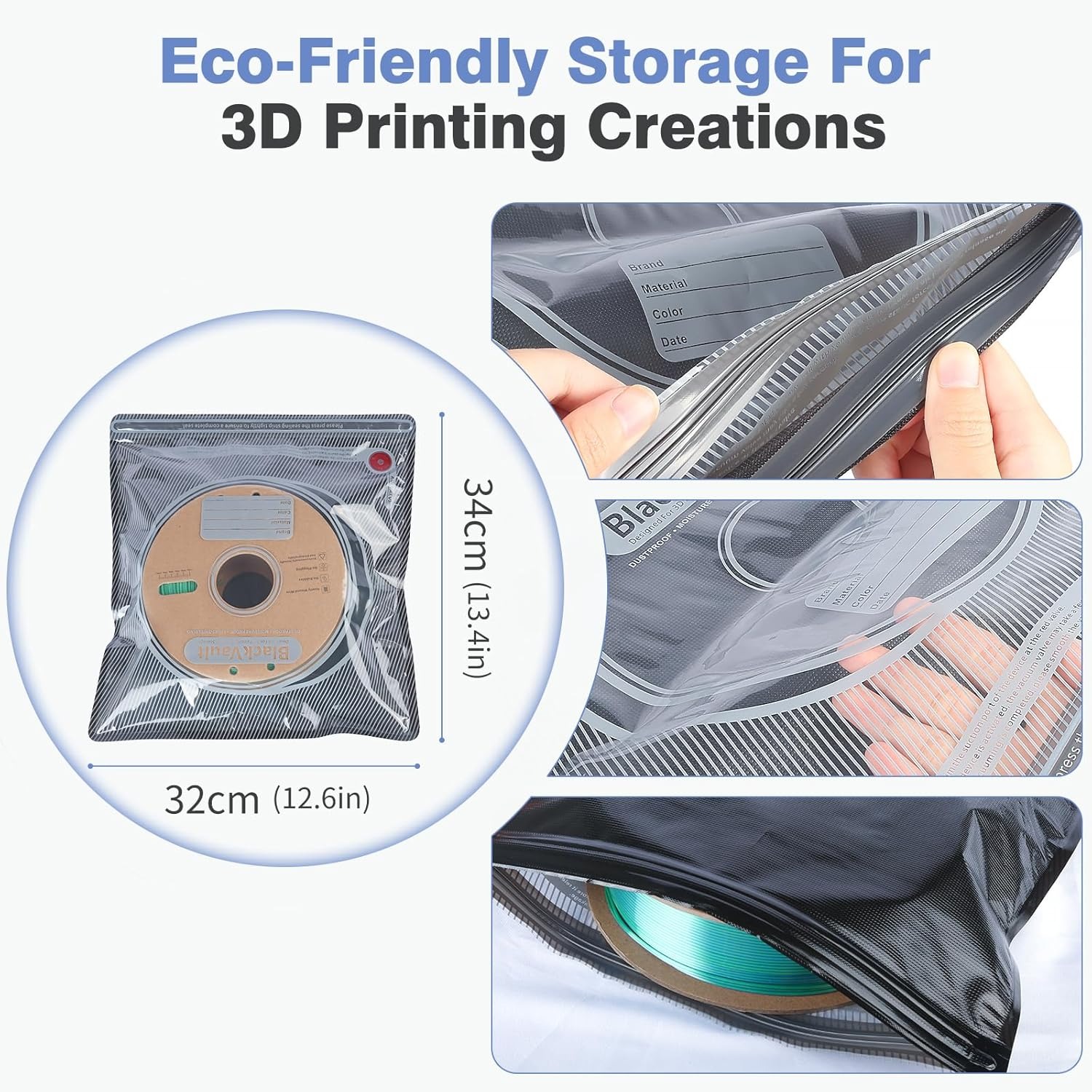 3D Filament Bag Black Filament - Abs Filament review and price