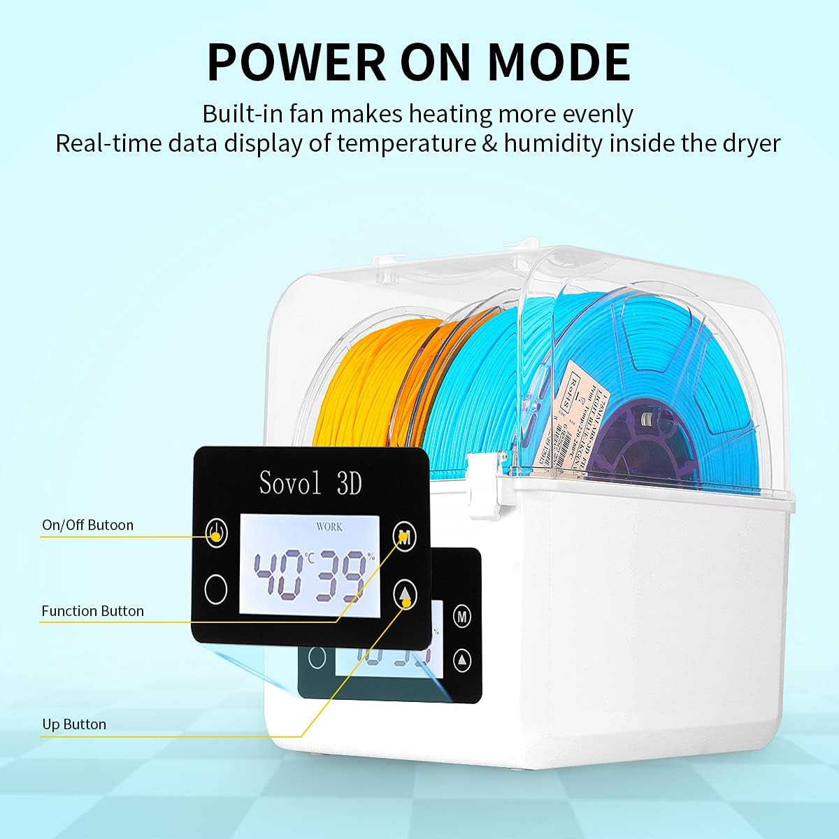 Sovol Filament Dryer 2023, SH0 - Enclosure 3D Printer review and price