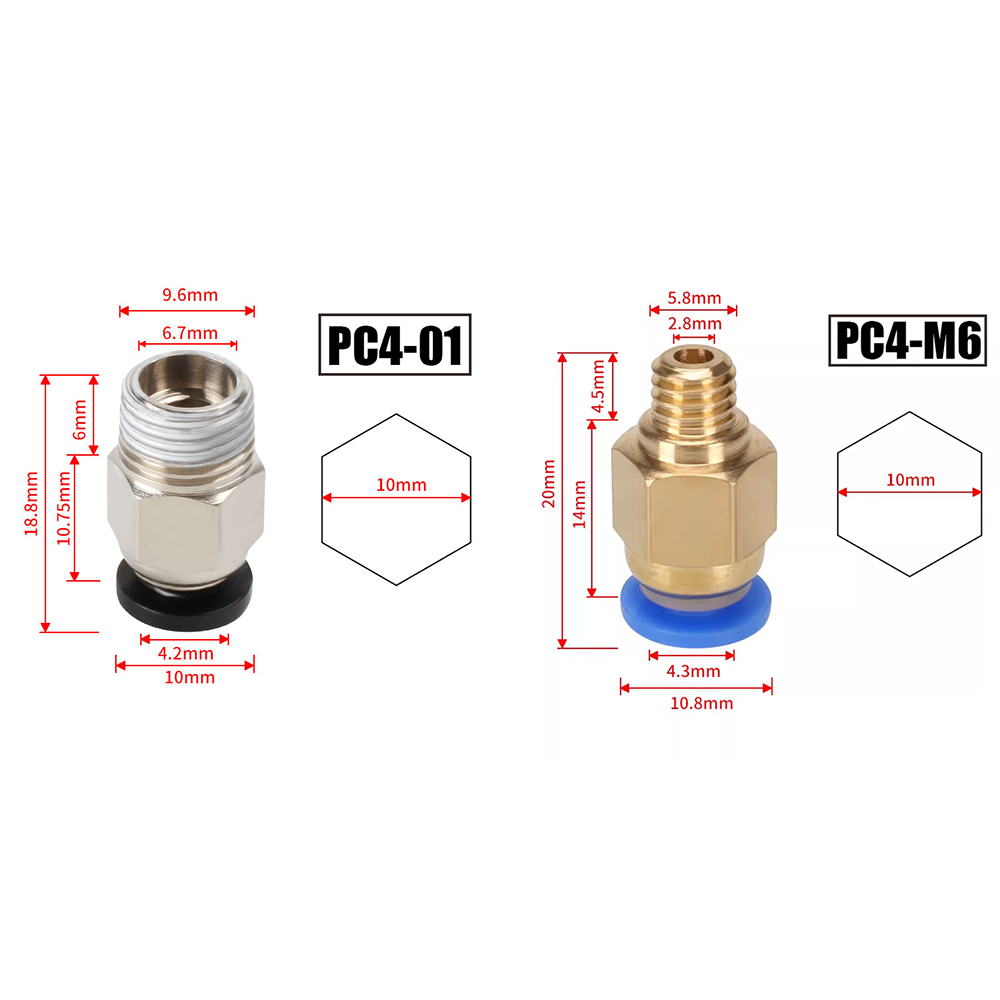 10Pcs/Lot PC4-M6 PC4-01 Quick  - Bowden Tube review and price